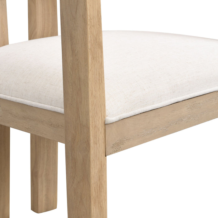 Modern Boucle Fabric Dining Chair With Armrest