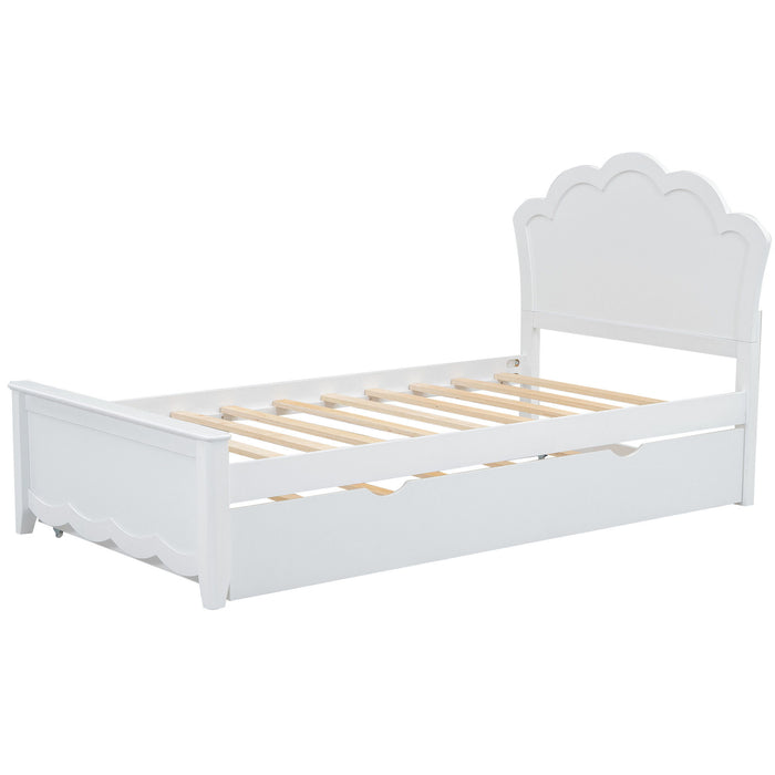 Platform Bed With Headboard And Trundle