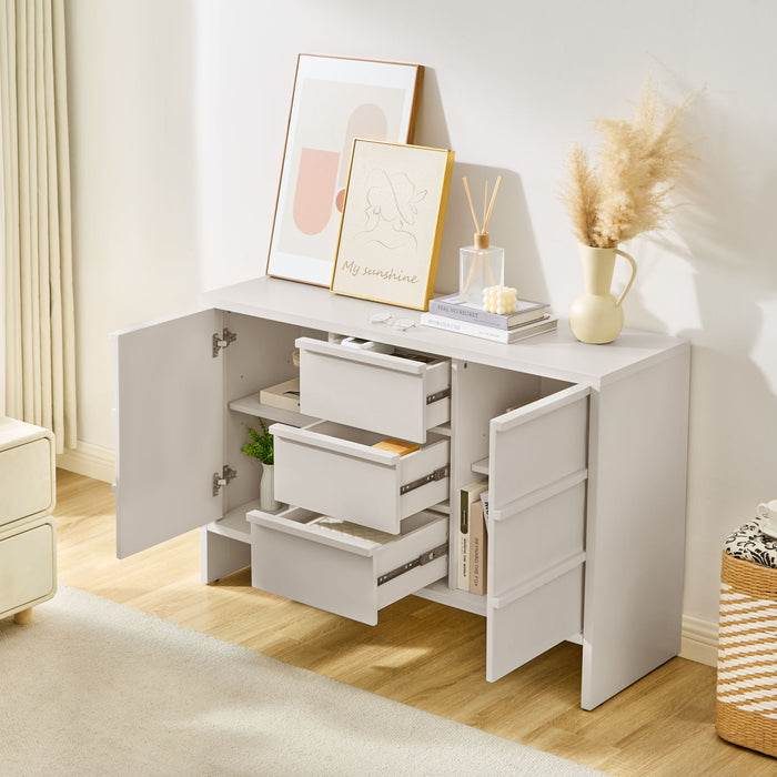 Sideboard Buffet Cabinet With Storage, 2 Doors 3 Drawers