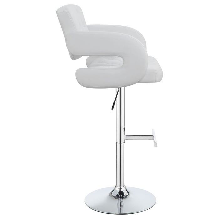 Adjustable Bar Stool With Upholstery