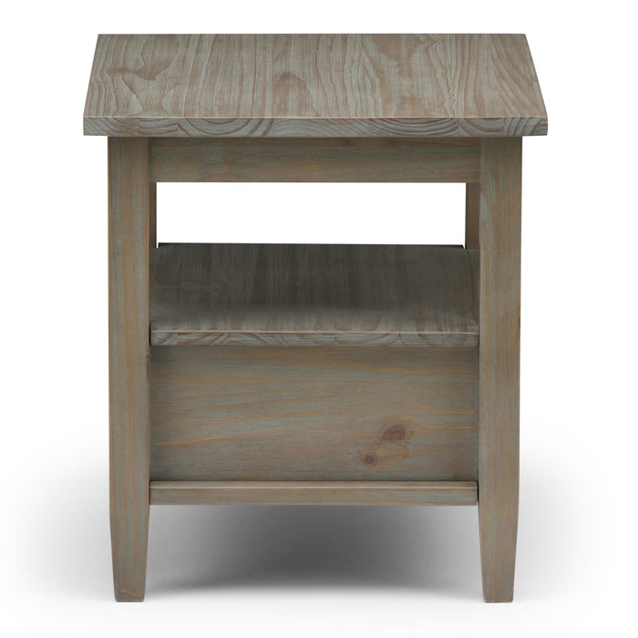 Warm Shaker - End Table - Distressed Gray
