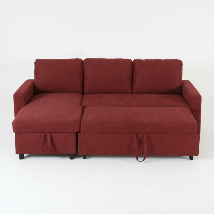 L - Shaped Convertible Sofa Bed With Storage Chaise