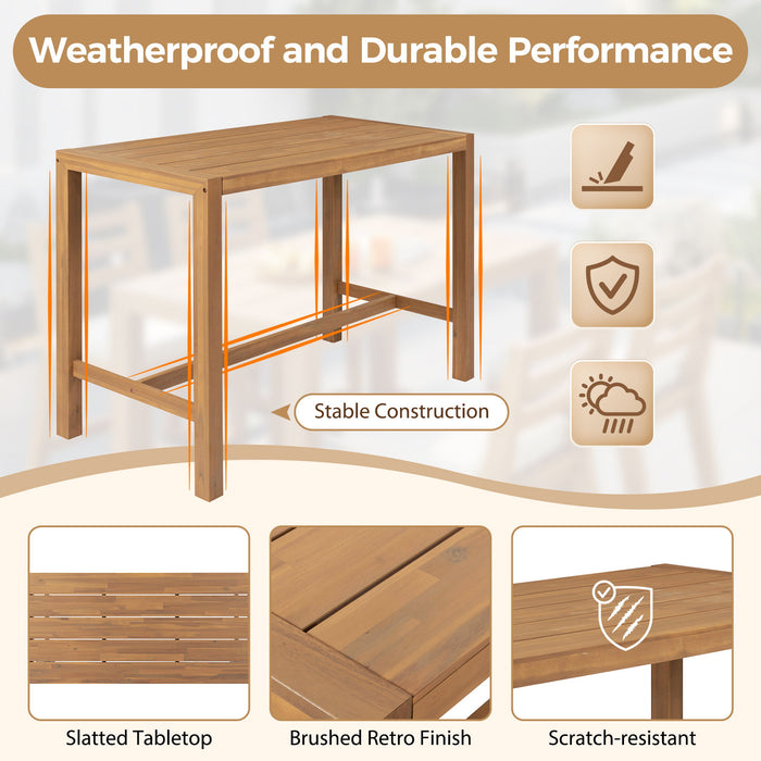 Patio Bar Set With Ergonomic Chairs