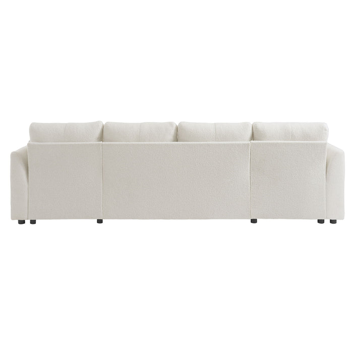 U-Shaped Sectional Sofa Bed With Storage And USB Ports