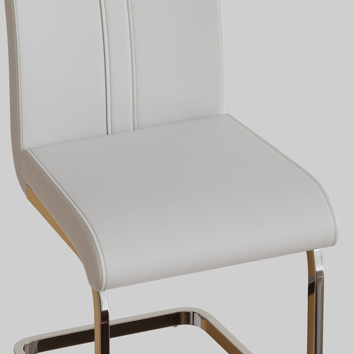 Modern Dining Chairs With Padded Seat, High Back