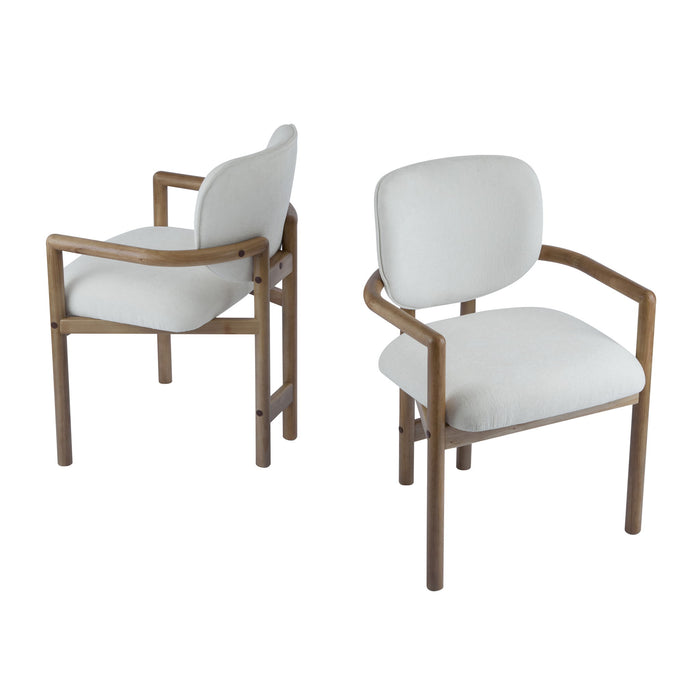 Upholstered Arm Dining Chairs (Set of 2)