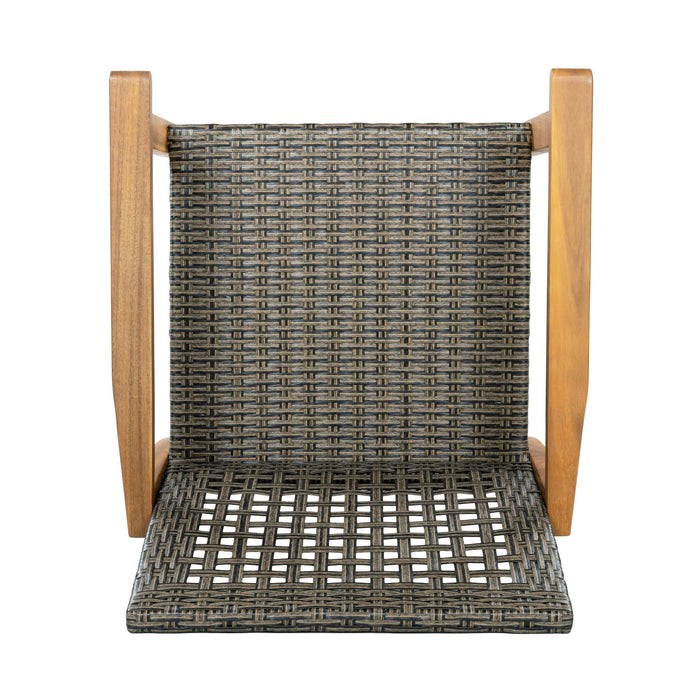 Outdoor Dining Chairs (Set of 2) - Mocha / Teak