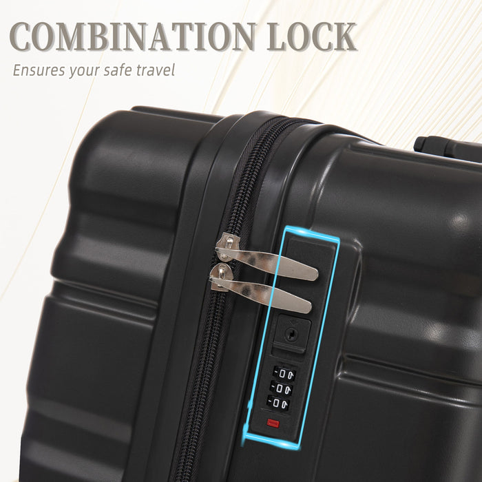 Tourist 3 Piece Luggage Set, Combination Lock, Durable Hard Shell With 360° Silent Wheels