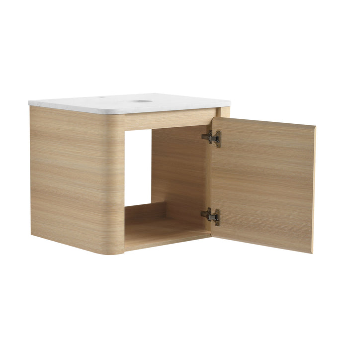 Wall Mounted Bathroom Vanity With Soft Close Door, Excluding Sink