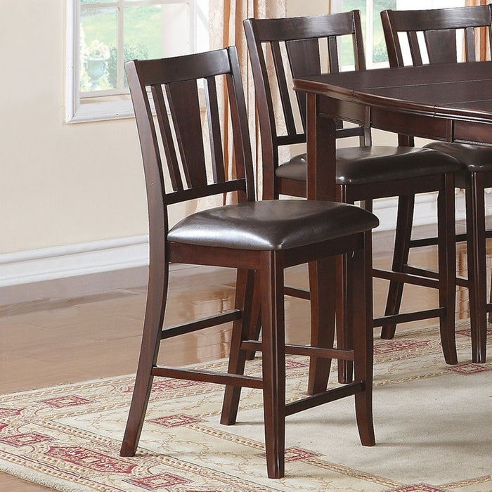 7 Piece Counter Height Dining Set With Butterfly Leaf Table And Chairs - Brown / Espresso