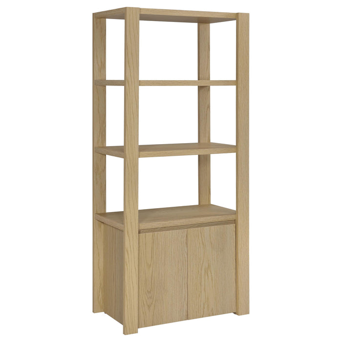 Susac - 3 Piece Entertainment Center With TV Stand And Media Towers - Light Oak