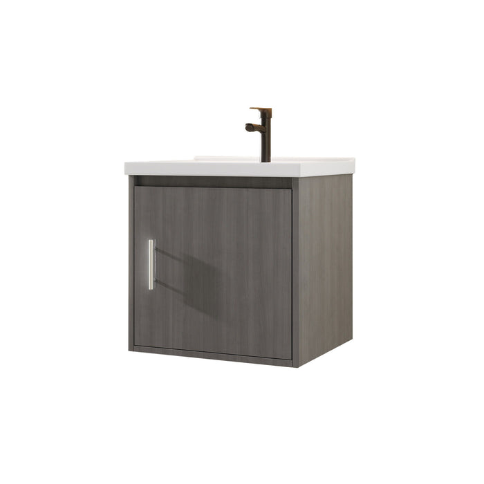 Floating Bathroom Vanity Combo, Wall Mounted Cabinet With Sink & Soft Close Doors For Small Bathrooms