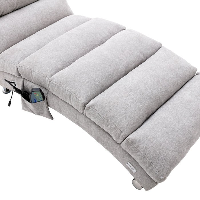 Massage Chaise Lounge Indoor With Remote Control, Ergonomic Electric Massage Lounger