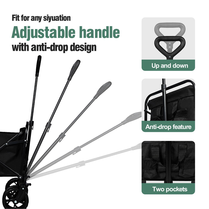 Wagons Carts Heavy Duty Foldable With Big Wheels