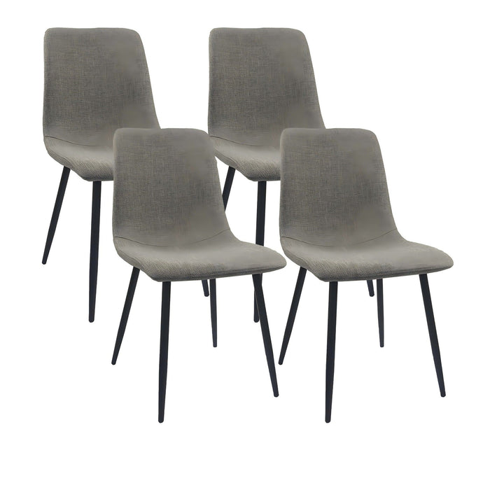 Modern Upholstered Dining Chairs With Cushion Seat And Sturdy Legs (Set of 4)