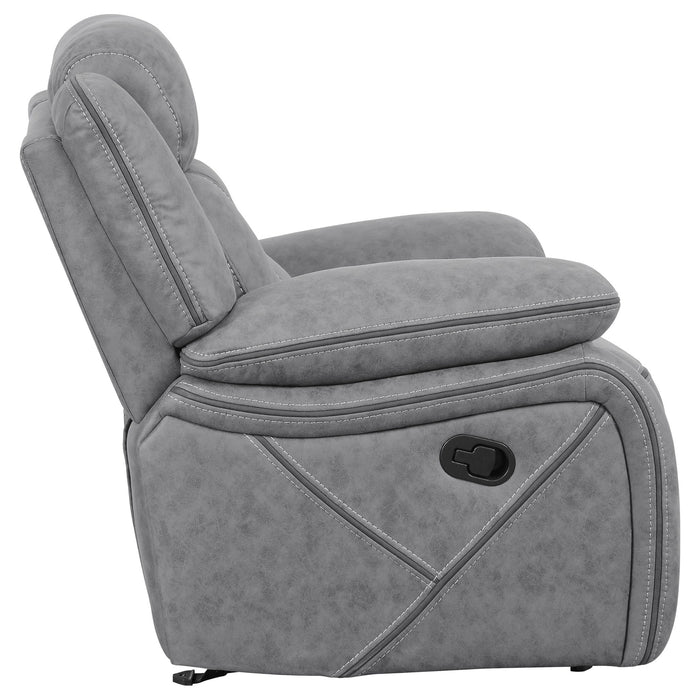 Endra - Upholstered Glider Recliner Chair With Smooth Gliding Motion - Gray