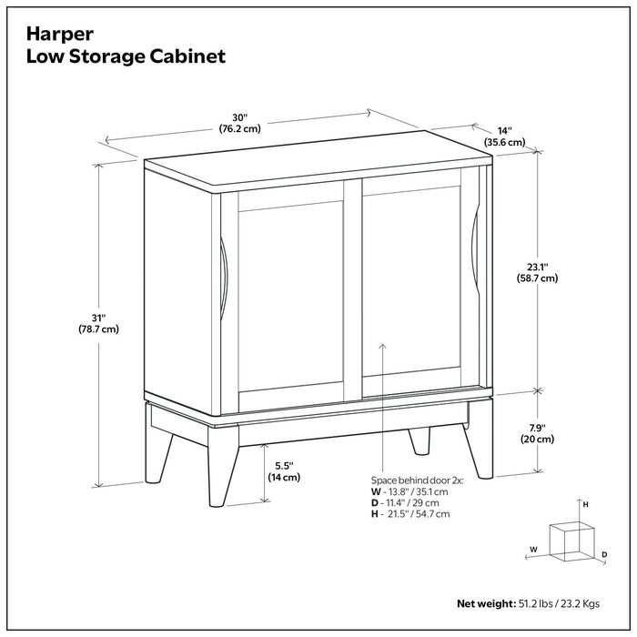 Harper - Low Storage Handcrafted Cabinet