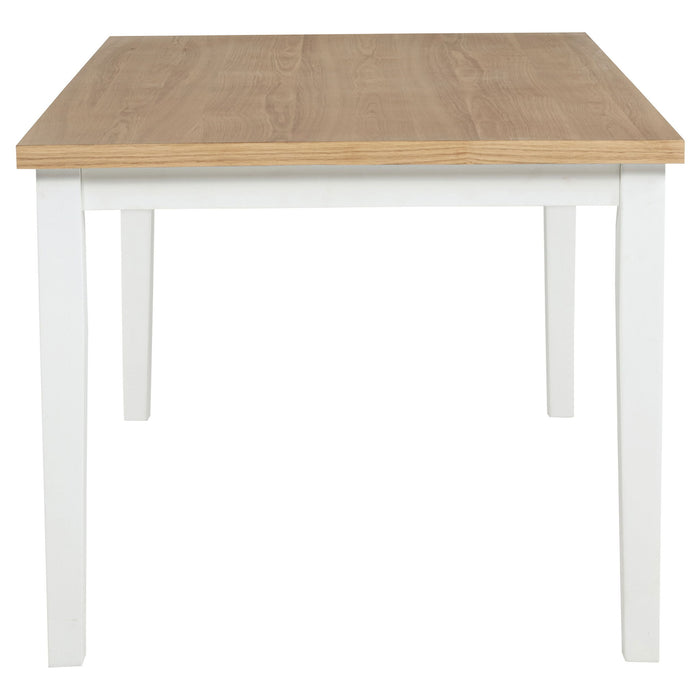 Calloway - Rectangular Dining Table - Brown / White