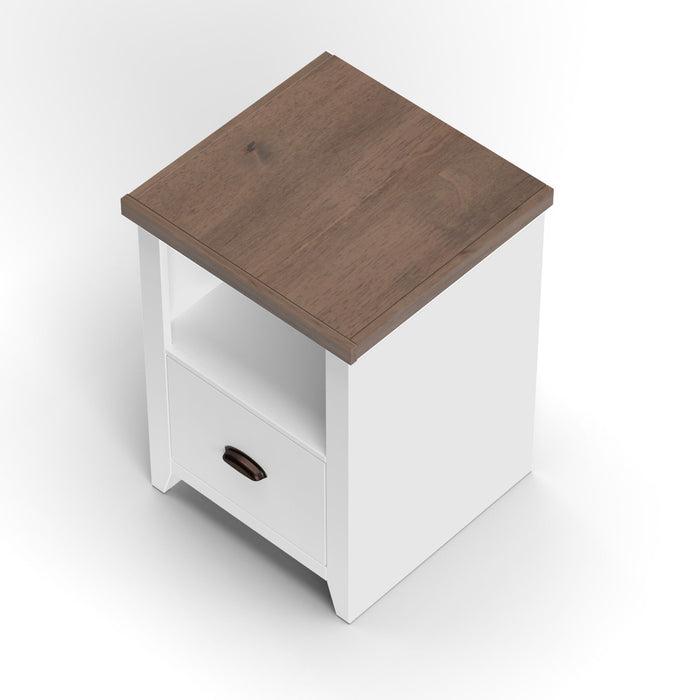 1 Drawer File - Jasmine Whitewash / Barnwood