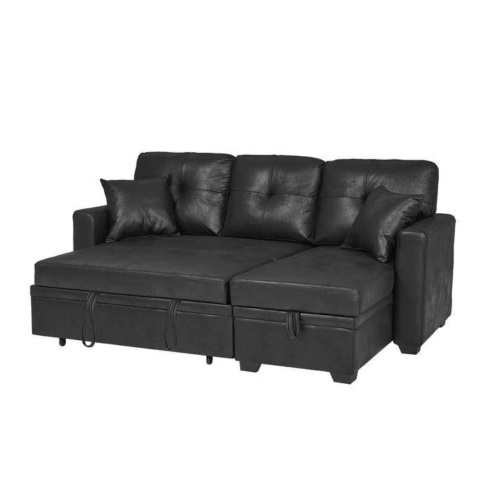 Sectional Sofa With Pull Out Bed, Reversible Chaise