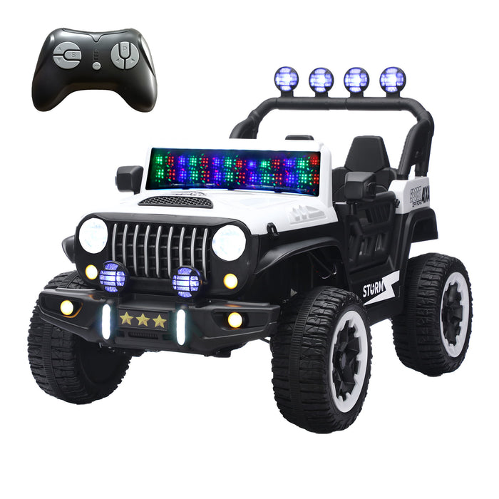 Electric Car With Remote Control, Colorful LED Lights, USB & MP3