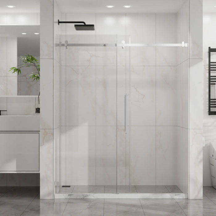Frameless Tub Sliding Shower Door With Easy Clean Coating