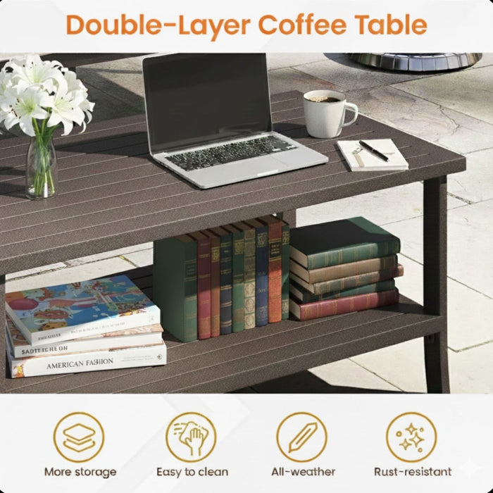 Patio Furniture Set & Coffee Table For Backyard