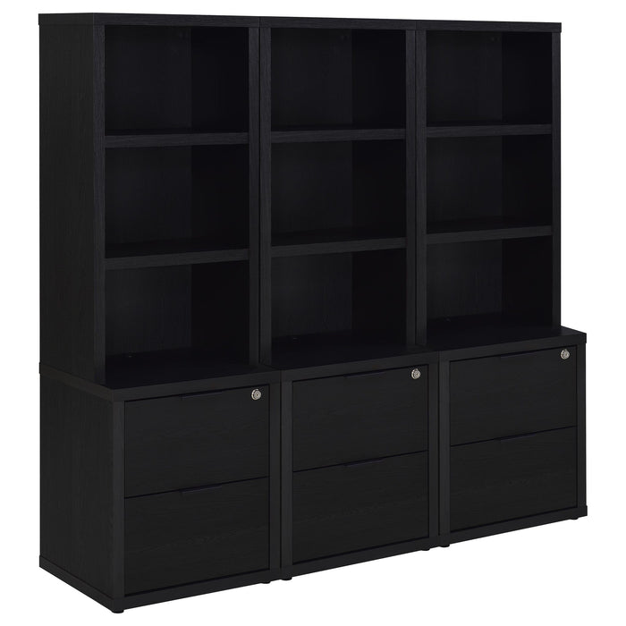 Geary - 3 Piece Wall Unit Bookcase Set With USB Storage
