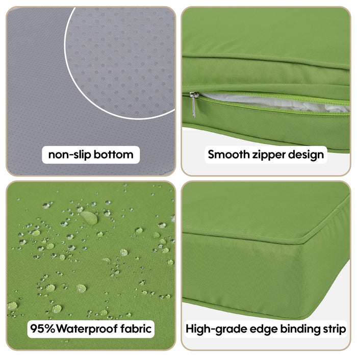 Cushion Covers For 7 Piece Wicker Sectional Sofa, 14 Pack Seat And Back Slipcovers With Zipper