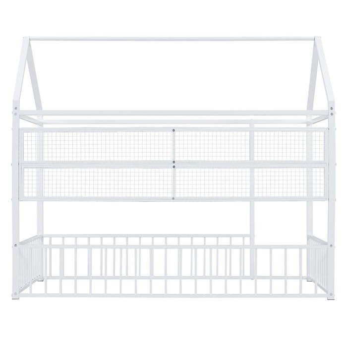 House Frame With Fence And Shelves
