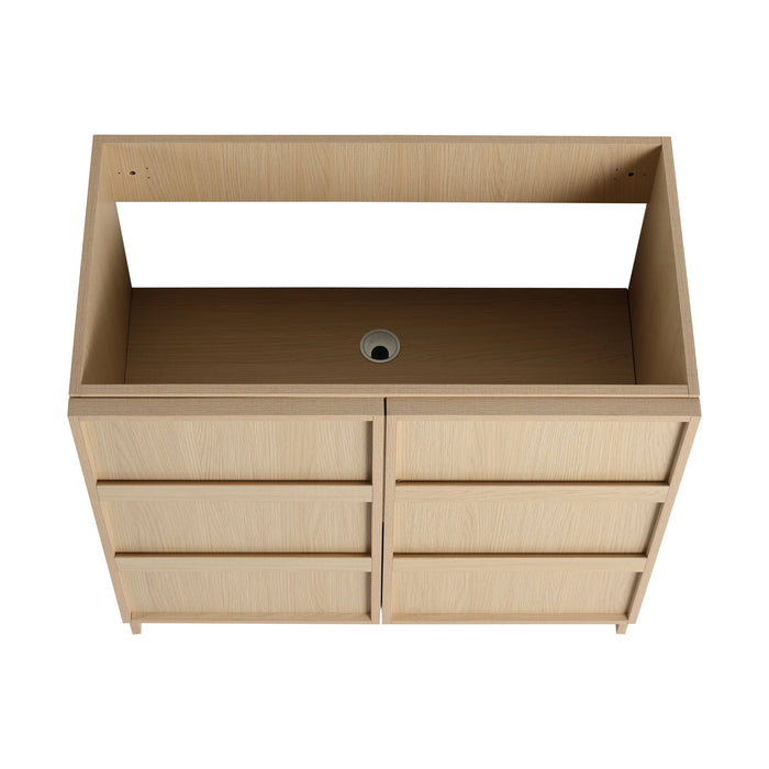 Freestanding Bathroom Vanity With Sink & 2 Soft Close Cabinet Doors