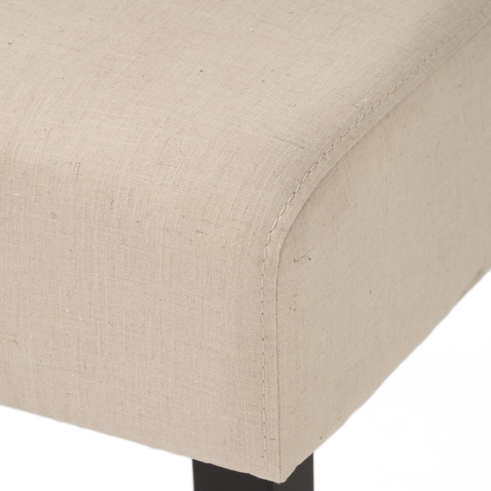 Pertica - Dining Chair Contemporary Design Wood Fabric - Natural