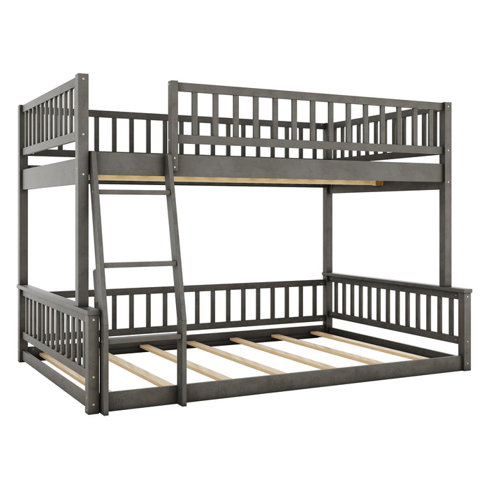 Bunk Bed With Ladder And Guardrails