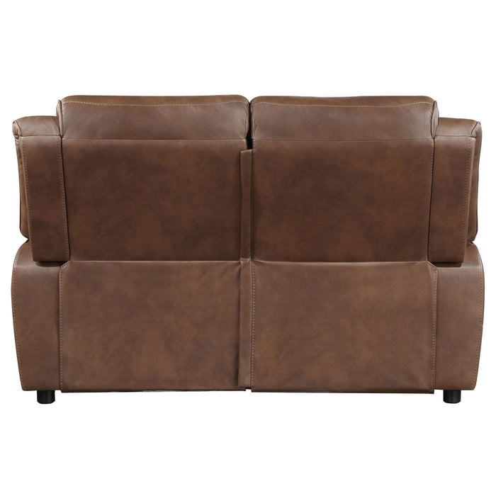 Worthington - Padded Arm Loveseat - Dark Brown