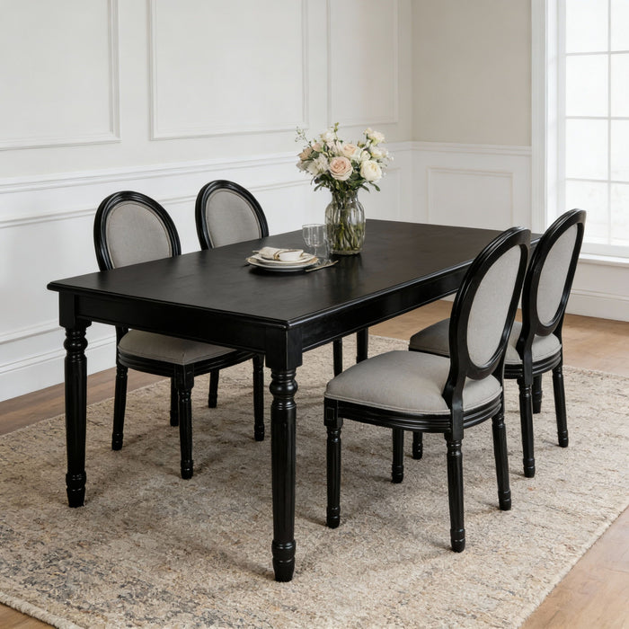 Upholstered & Round Back Dining Chairs (Set of 2)