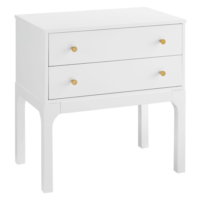 Alonso - 2 Drawer Nightstand - White