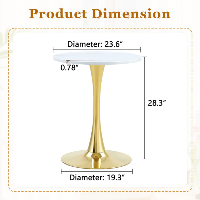Round Dining Table With Thickened Top For Kitchen