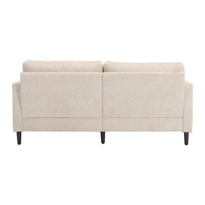 Mid Century Modern Chenille Fabric Loveseat Sofa, 2 Seat Upholstered Couch