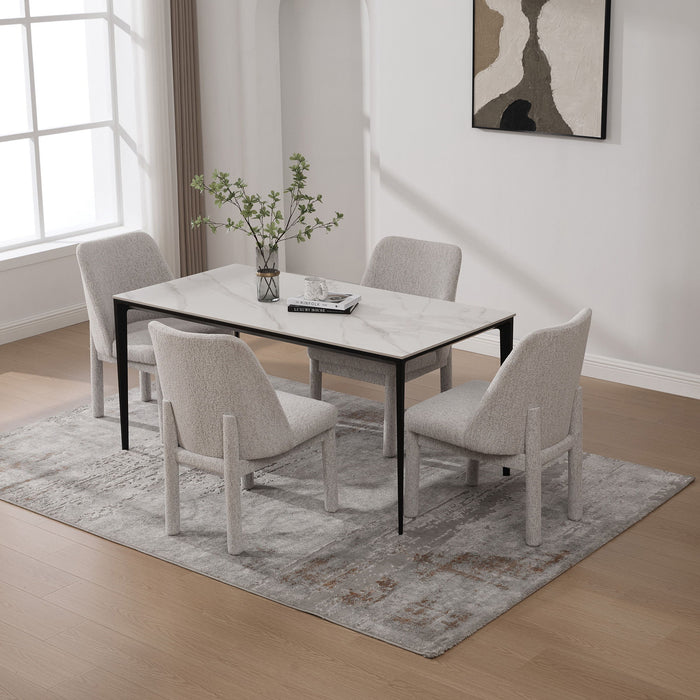 Wide Minimalist Dining Chair