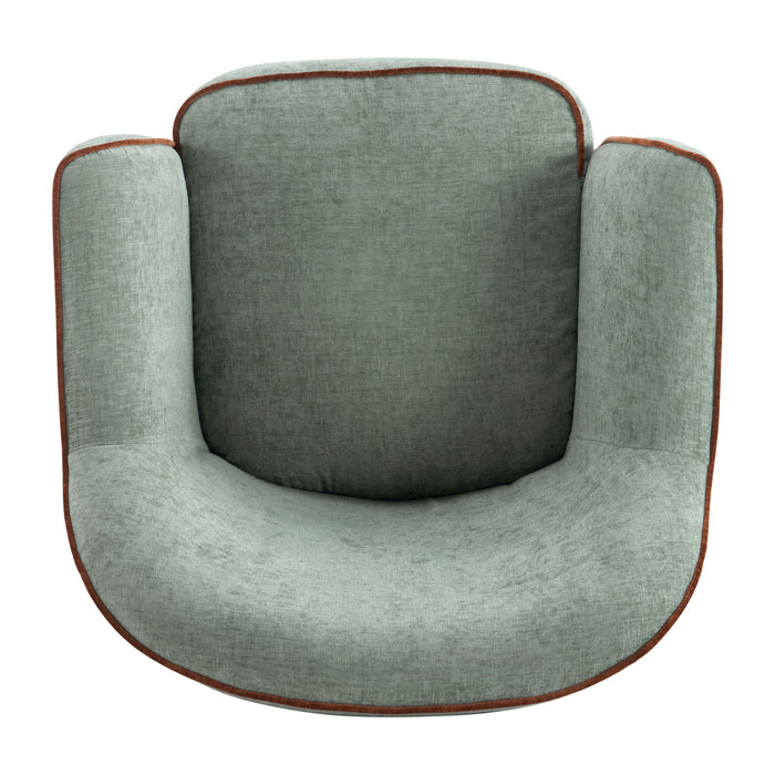360° Swivel Accent Chair With Flared Arms