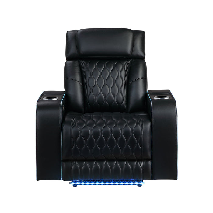 Electra - Power Reclining Set With Power Headrests, Massage And LED Lighting