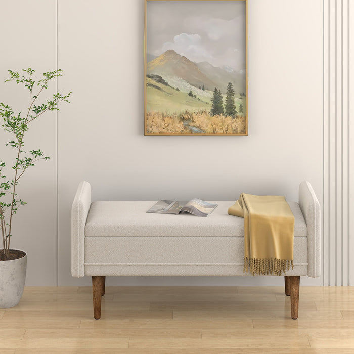 Teddy Velvet Storage Stool With Storage Space For Apartments