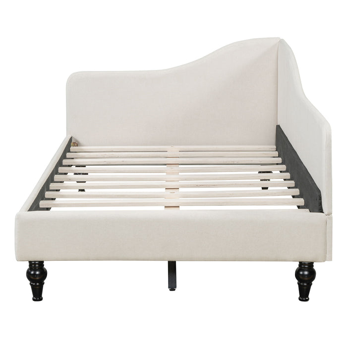 Modern L Shaped Linen Daybed With Legs