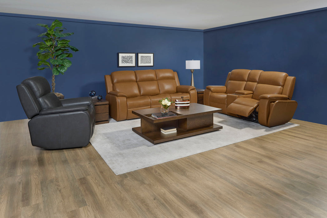 Ziggy - Power Reclining Loveseat With Console, Power Headrest, Lumbar, Heat & Massage