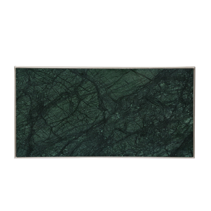 Modern Glam Marble Coffee Table With Gold Base - Green