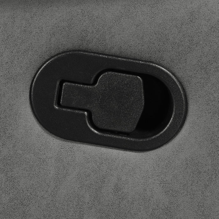 Kenneth - Upholstered Reclining Sofa With Track Arms - Dark Gray