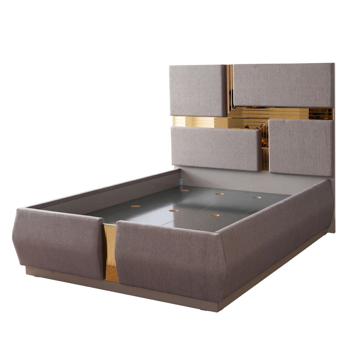 Lorenzo - Queen Size Tufted Upholstered Bed - Gray