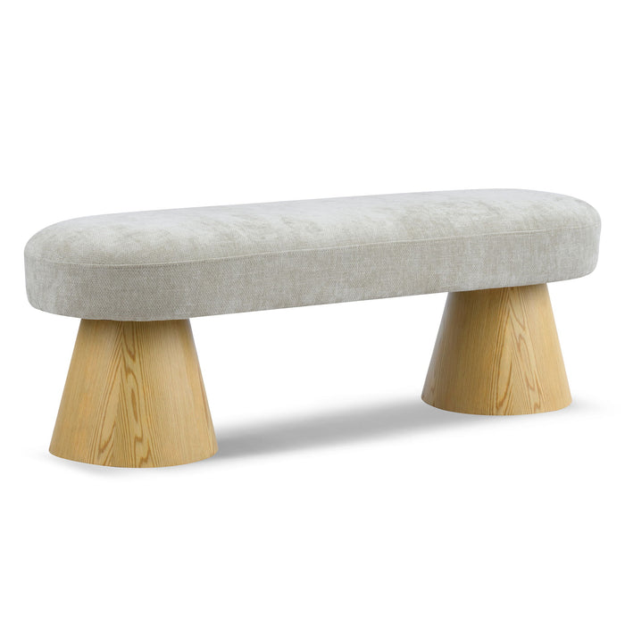 Upholstered Dining Bench - Oatmeal