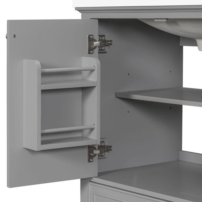 Modern Bathroom Vanity Base Only With Doors And Drawer