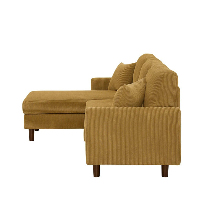 Upholstered Sectional With Toss Pillows